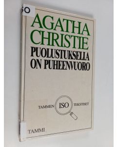 Kirjailijan Agatha Christie käytetty kirja Puolustuksella on puheenvuoro