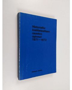 käytetty kirja Historiallis-kielitieteellisen osaston opinnot 1971-1972
