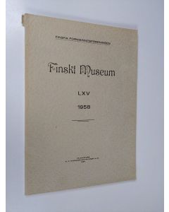 käytetty kirja Finskt museum : 65 : 1958