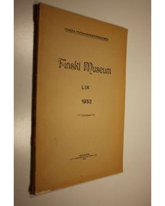 Tekijän Nils Cleve  käytetty kirja Finskt museum LIX 1952