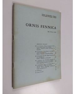 käytetty teos Ornis Fennica 2/1974 Vol 51