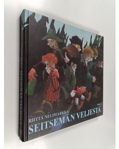 Kirjailijan Riitta Nelimarkka käytetty kirja Seitsemän veljestä : ilosteleva elämänkertomus seitsemän jukuripäisen nuoren miehen vaiheista 1800-luvun puolivälin eteläisessä Hämeessä
