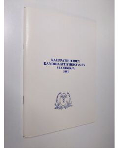 käytetty teos Kauppatieteiden kandidaattiyhdistys ry vuosikirja 1981