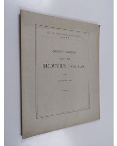 Kirjailijan O. M. Reuter käytetty kirja Monographia generis Reduvius Fabr., Lam