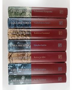 Kirjailijan Laila Hietamies käytetty kirja Lehmusten kaupunki-sarja (7 kirjaa) : Lehmusten kaupunki ; Unohduksen lumet ; Kukkivat kummut ; Syksyksi kotiin ; Koivu ja tähti ; Siellä jossakin ; Kallis kotimaa