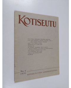 käytetty teos Kotiseutu n:o 2/1959