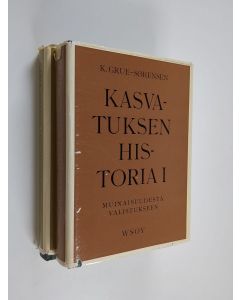 Kirjailijan K. Grue-Sörensen käytetty kirja Kasvatuksen historia 1-2