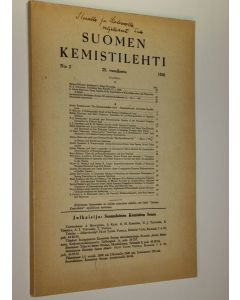 käytetty kirja Suomen kemistilehti nro 2 1956