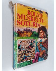 Kirjailijan Alexandre Dumas käytetty kirja Kolme muskettisoturia