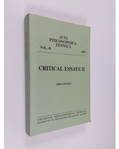Kirjailijan Erik Stenius käytetty kirja Critical essays Vol. 2