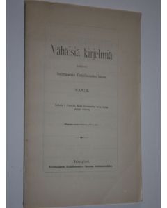 Kirjailijan Nanna v. Fieandt käytetty kirja Kaksi konsonanttia sanan alussa suomen kielessä (Vähäisiä kirjelmiä XXXIX) (lukematon)