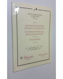 käytetty kirja Bukowski : kansainvälinen syyshuutokauppa 29.11.1997 = internationella höstauktionen 29.11.1997