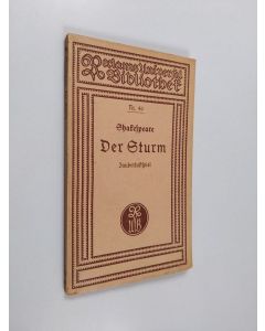 Kirjailijan William Shakespeare käytetty kirja Der sturm