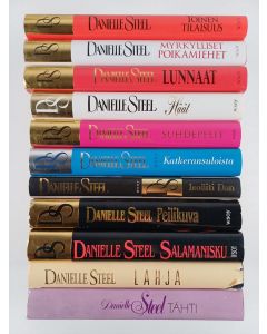 Kirjailijan Danielle Steel käytetty kirja Danielle Steel - paketti (11 kirjaa) : Tähti ; Lahja ; Salamanisku ; Peilikuva ; Isoäiti Dan ; Katkeransuloista ; Suhdepelit ; Häät ;Lunnaat ; Myrkylliset poikamiehet ; Toinen tilaisuus