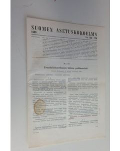 käytetty teos Suomen asetuskokoelma 1966 n:o 105-114