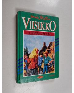 Kirjailijan Enid Blyton käytetty kirja Viisikko löytää jäljen
