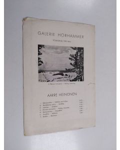 uusi teos Aarne Heinonen : Galerie Hörhammer toukokuu 1942 maj