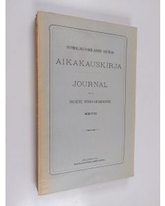 käytetty kirja Suomalais-ugrilaisen seuran aikakauskirja 27