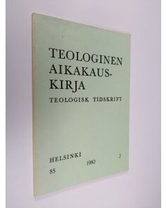 käytetty kirja Teologinen aikakauskirja 2/1980