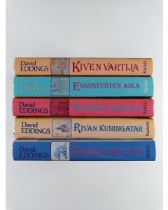 Kirjailijan David Eddings käytetty kirja Belgarionin taru 1-5 ; Kiven vartija ; Velhojen taistelu ; Ennustusten aika ; Rivan kuningatar ; Kohtalon täyttymys