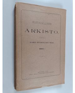 Kirjailijan J. V. Ronimus käytetty kirja Historiallinen arkisto 23 : 2