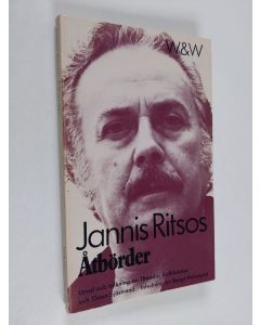 Kirjailijan Jannis Ritsos käytetty kirja Åtbörder