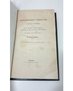 Kirjailijan Karl Gottfrid Brotherus käytetty kirja Parlamentsreformen i England 1832