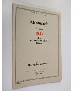 käytetty teos Almanack för året 1987 efter vår Frälfares Kristi födelse