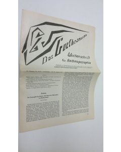 Tekijän Martin Barkhoff  käytetty teos Das Goetheanum nr. 34-35/1985 : Wochenschrift fur Anthroposophie