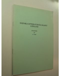 käytetty teos Svenska litteratursällskapet i Finland, Årsberättelse för år 1967
