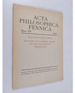 Kirjailijan Jaakko Hintikka käytetty kirja Distributive normal forms in the calculus of predicates