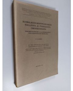 Kirjailijan F. E. Siimes käytetty kirja Suomalaisen mäntypuun rakenteellisista ja fysikaalisista ominaisuuksista - erikoisesti kutistumis- ja laajenemisilmiöistä puun vesipitoisuuden vaihdellessa