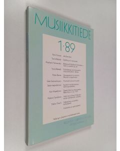 käytetty kirja Musiikkitiede 1/1989