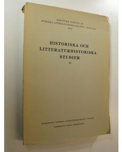käytetty kirja Historiska och litteraturhistoriska studier 35