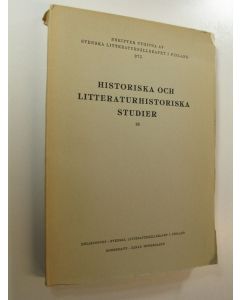 käytetty kirja Historiska och litteraturhistoriska studier 35