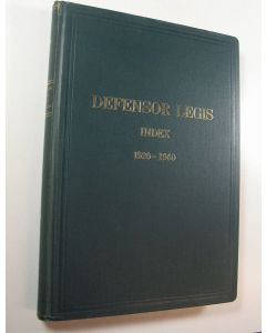 käytetty kirja Defensor legis index 1920-1960 : Suomen asianajajaliiton äänenkannattaja