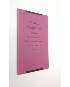 käytetty kirja Henrik Renqvistin syntymän 200-vuotisjuhlissa Ilomantsissa 5.-6.8.1989 pidetyt saarnat ja puheet