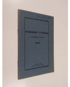 käytetty teos Savonlinnan tyttökoulu lukuvuonna 1923-1924