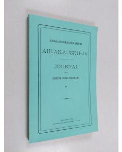 käytetty kirja Suomalais-ugrilaisen seuran aikakauskirja 74