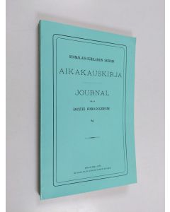 käytetty kirja Suomalais-ugrilaisen seuran aikakauskirja 74