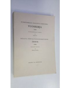 käytetty kirja Korkeimman hallinto-oikeuden vuosikirja 1981 B, Verotus