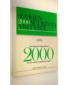 Tekijän Börje Thilman  käytetty kirja Suomen 2000 suurinta yritystä 1978 : Suomen talouselämän vuosikirja = Finlands 2000 största företag : årsbok för Finlands näringsliv = The 2000 largest companies in Finland : year-book of business in Finland