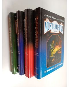 Kirjailijan Margaret Weis & Tracy Hickman käytetty kirja Mustamiekka 1-4 : Mustamiekan taonta ; Mustamiekan tuomio ;  Mustamiekan voitto ; Mustamiekan perintö