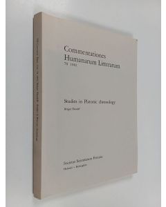 Kirjailijan Holger Thesleff käytetty kirja Studies in Platonic chronology