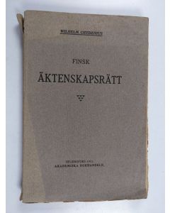 Kirjailijan Jakob Wilhelm Chydenius käytetty kirja Lärobok i finsk äktenskapsrätt