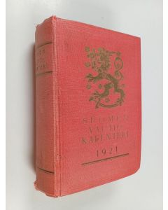 käytetty kirja Suomen valtiokalenteri vuodelle 1921