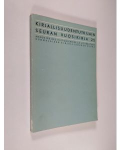 käytetty kirja Kirjallisuudentutkijain seuran vuosikirja 25 : juhlakirja Väinö Kaukosen täyttäessä 60 vuotta 18.3.1971