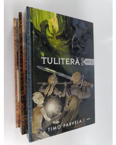 Kirjailijan Timo Parvela käytetty kirja Sammon vartijat 1-3 : Tuliterä ; Tiera ; Louhi