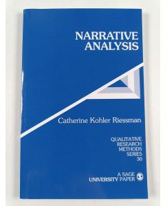 Kirjailijan Catherine Kohler Riessman uusi kirja Narrative analysis