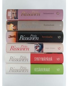 Kirjailijan Pirjo Rissanen käytetty kirja Pirjo Rissanen-setti ; Kesävieraat ;  Syntymäpäivä ; Paju pieni ; Syyslaulu ; Posliinihäät ;
Sielunsisaret
